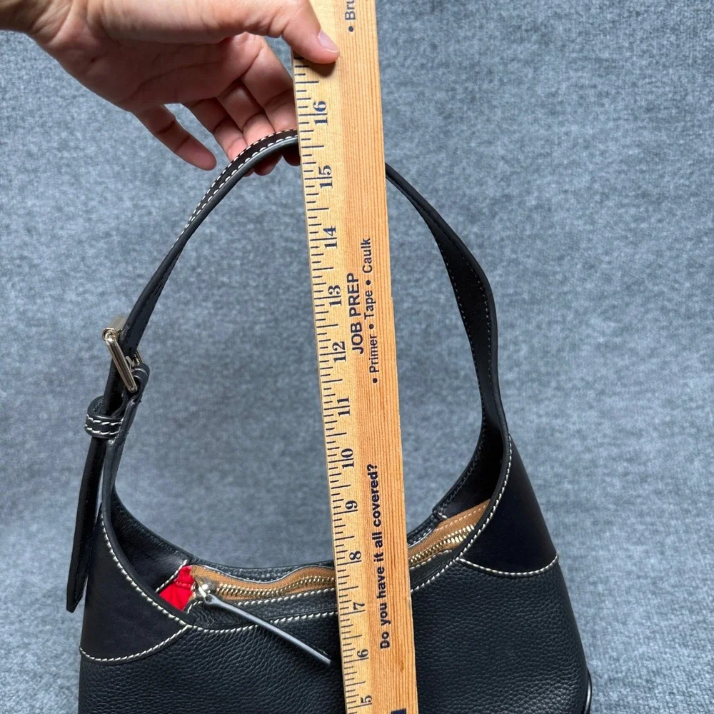 Dooney & Bourke Hobo Shoulder Bag Black Leather Inner Pocket Shoulder Strap
